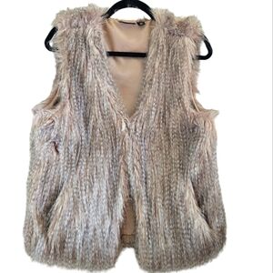 Allen B faux fur vest size M